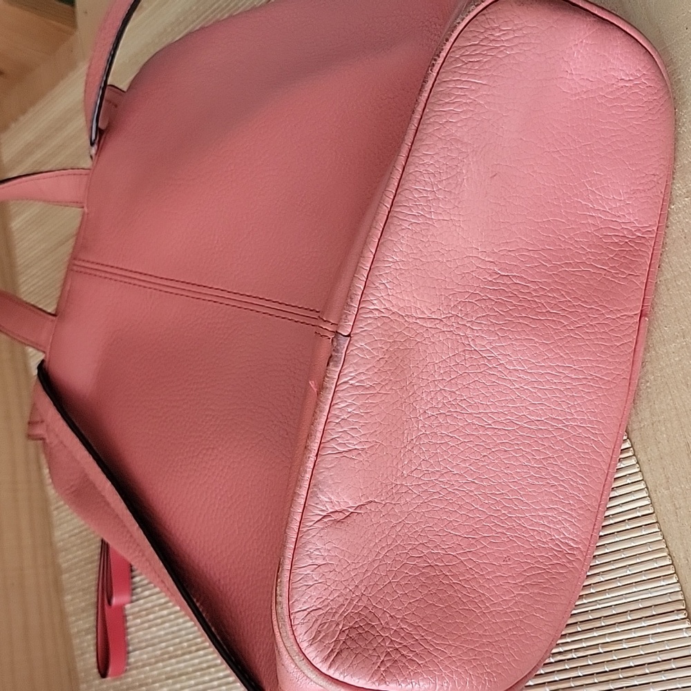 Coach Park Coral Pebbled Leather Turnlock Drawstring Closure Backpack - Picture 8 of 15